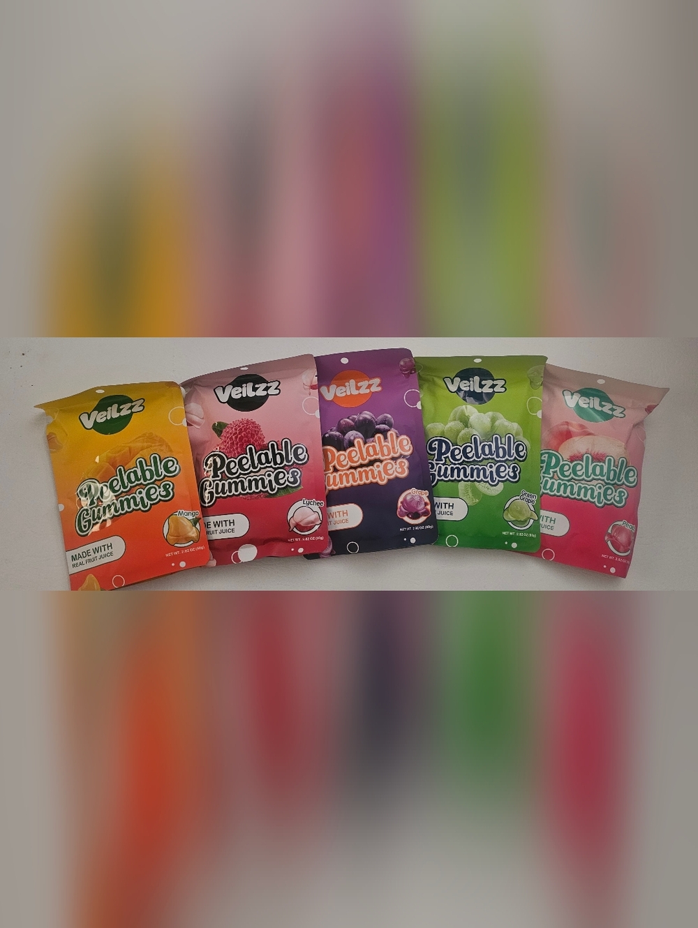Peelable Gummies Candy  - 5 Flavor Pack